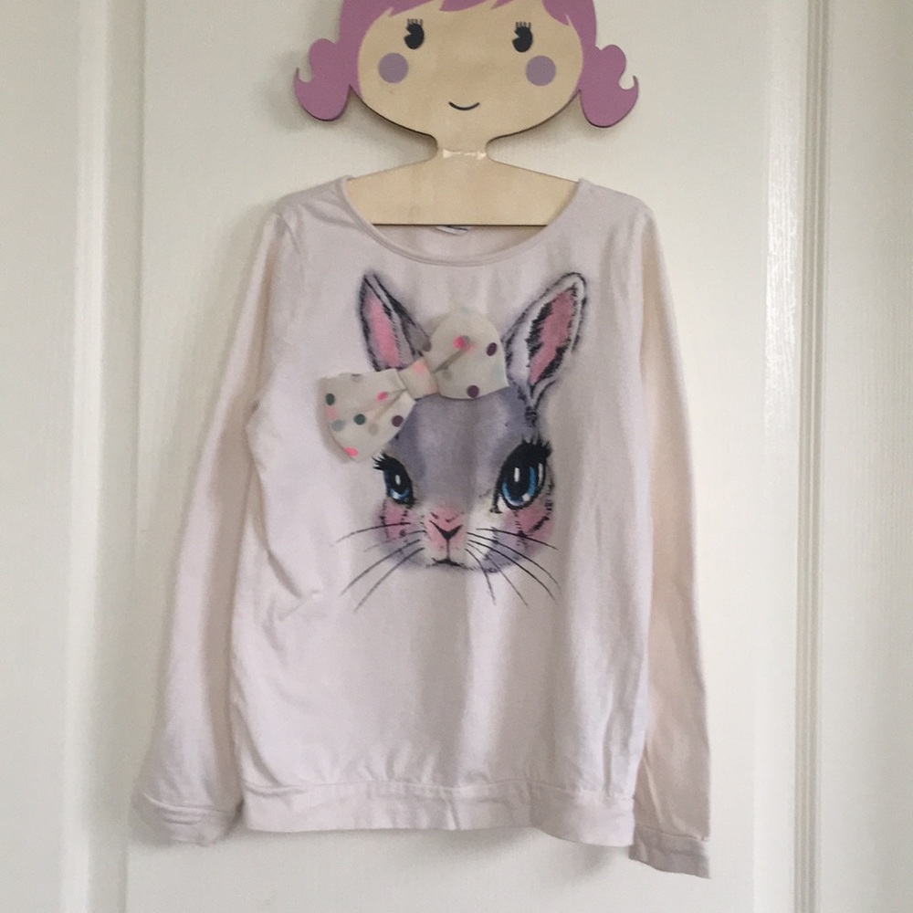 Size 6-8 Tan H&M bunny shirt
